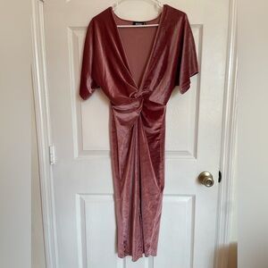 Misguided small pink velvet dress. Only worn once